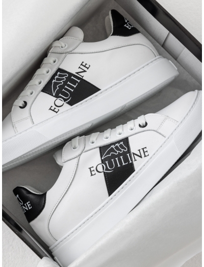 WHITE SNEAKERS WITH EQUILINE TRIANGLE
