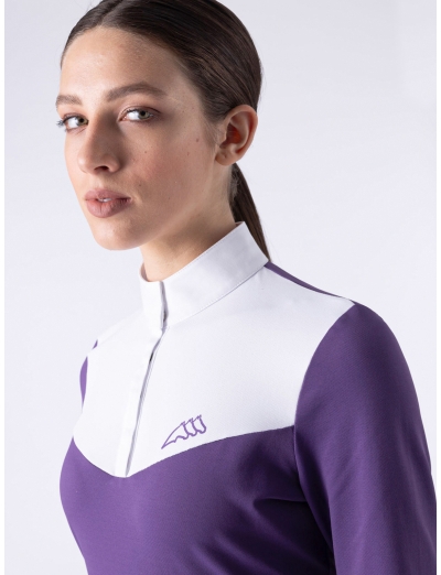 Violet women’s competition second skin with long sleeve