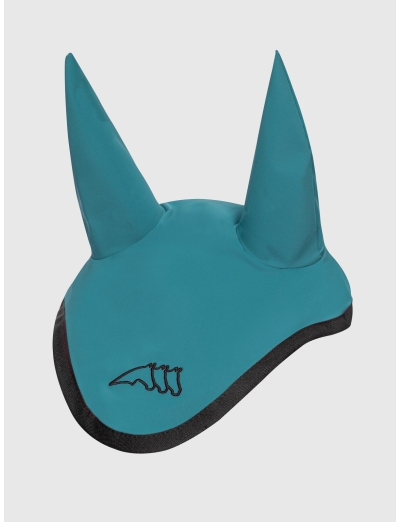 TEAL EARNET WITH EQUILINE LOGO EMBROIDERED