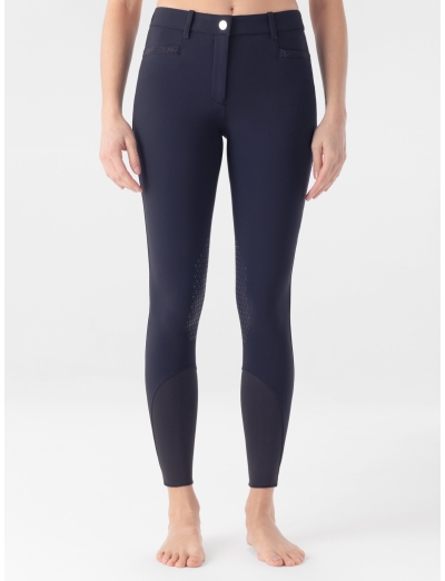 BLUE WOMEN’S KNEE GRIP BREECHES WITH MICRO FLEECE
