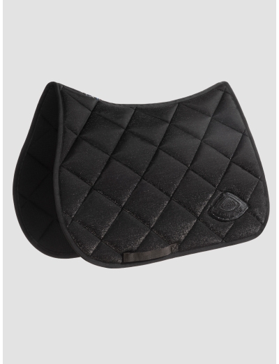 Schwarzes Lurex-Sattelpad
