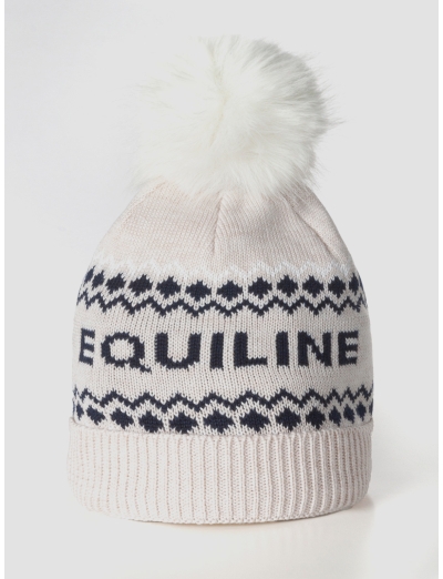Ice knitted pon pon hat