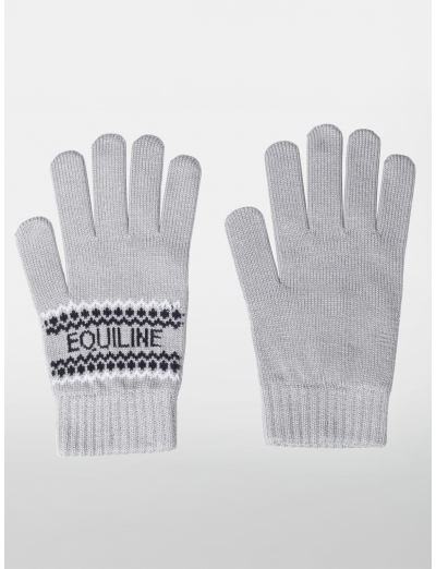 Beige knitted gloves