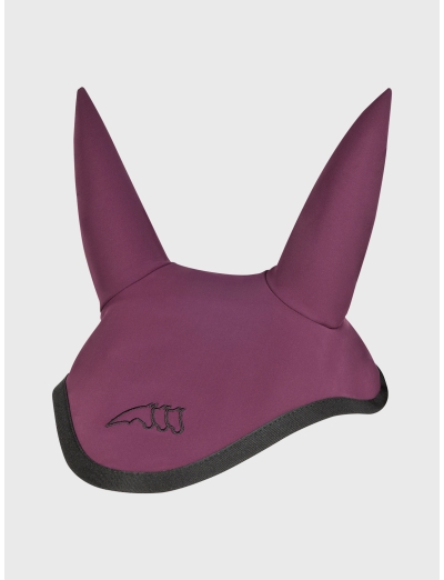 PLUM EARNET WITH EQUILINE LOGO EMBROIDERED
