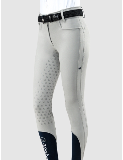 GREY WOMEN'S FULL GRIP BREECHES WITH HIGH WAIST