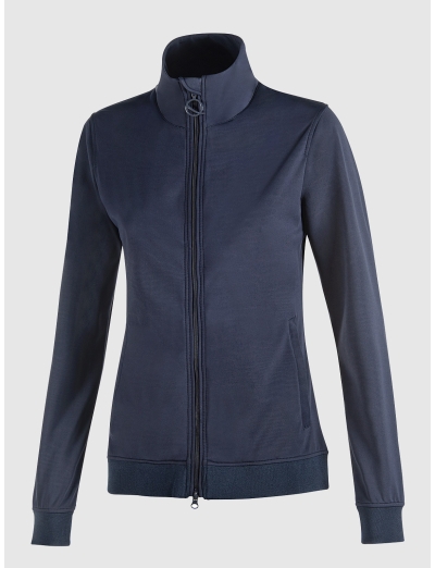 VESTE SOFTSHELL BLEU ENTIÈREMENT ZIPPÉE POUR FEMME