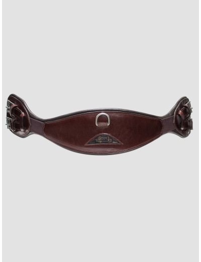 DRESSAGE ANATOMIC GIRTH WITH ELASTIC TAPE BROWN