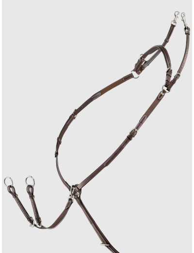 BROWN BREASTPLATE WITH RUNNING MARTINGALE ATTACHEMENT