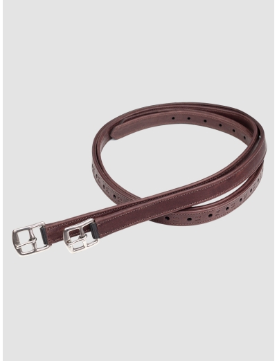 STIRRUP STRAP LEATHER ONE PAIR BROWN