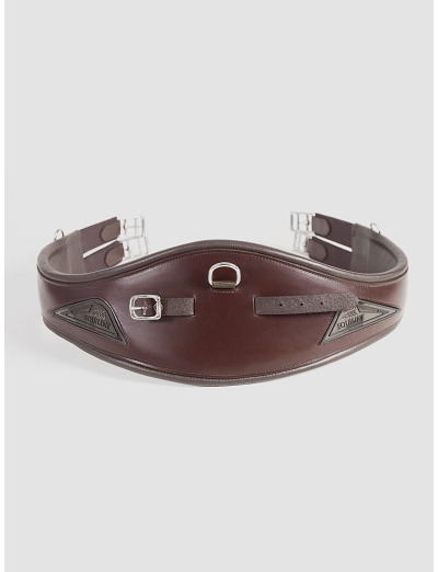 JUMPING SANGLE ANATOMIQUE - SANGLE EN CUIR ANATOMIQUE MARRON