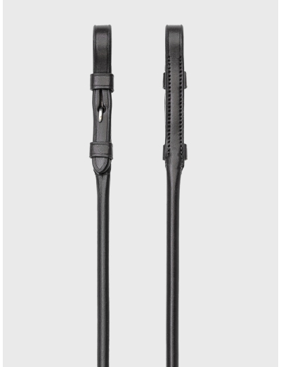 BLACK ANTI-SLIP RUBBERIZED REINS