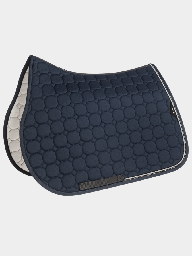 RIO - OCTAGON SADDLECLOTH WITH STRASS BLUE