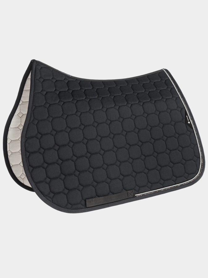 RIO - OCTAGON SADDLECLOTH WITH STRASS BLACK