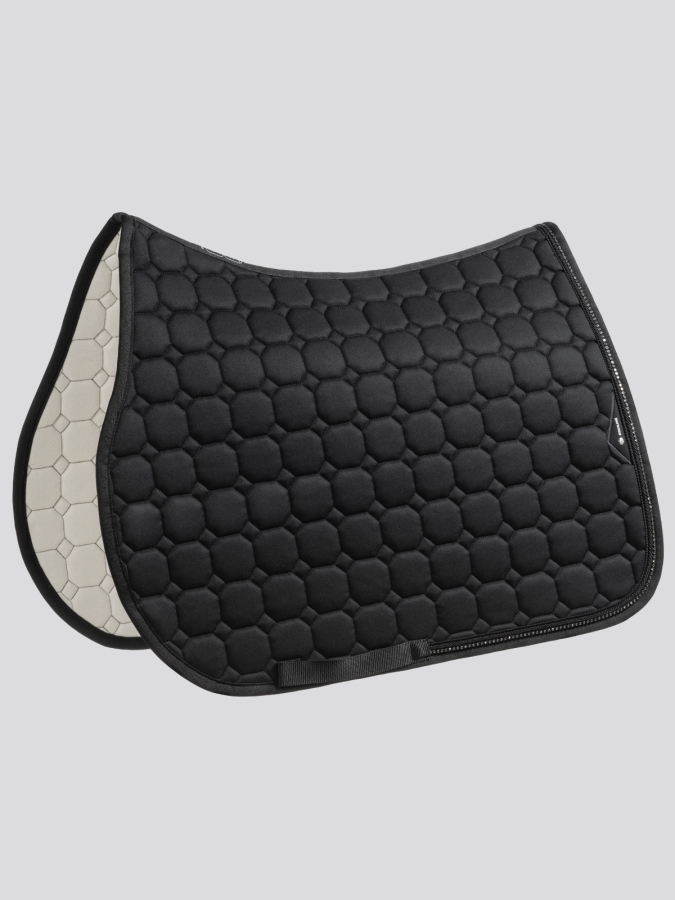 EQCRYSTARO - Sottosella octagon nero con strass