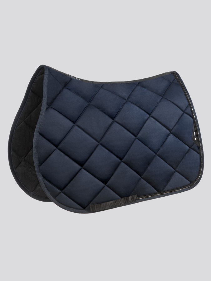 EQGLOW -  Blue rombo saddle  pad with rhinestones