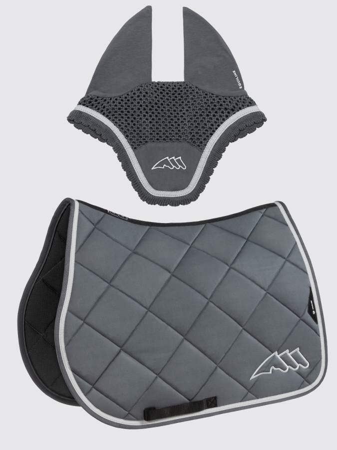 EQCHROMA - Kit sottosella rombo e cuffietta grigio