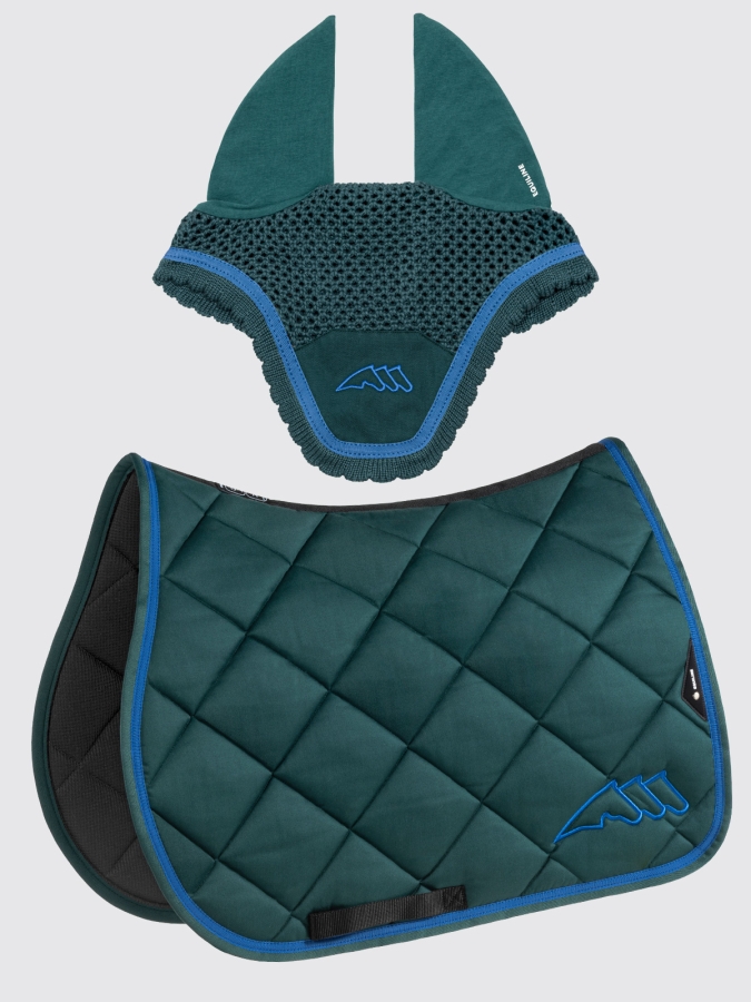 EQCHROMA - Kit sottosella rombo e cuffietta verde
