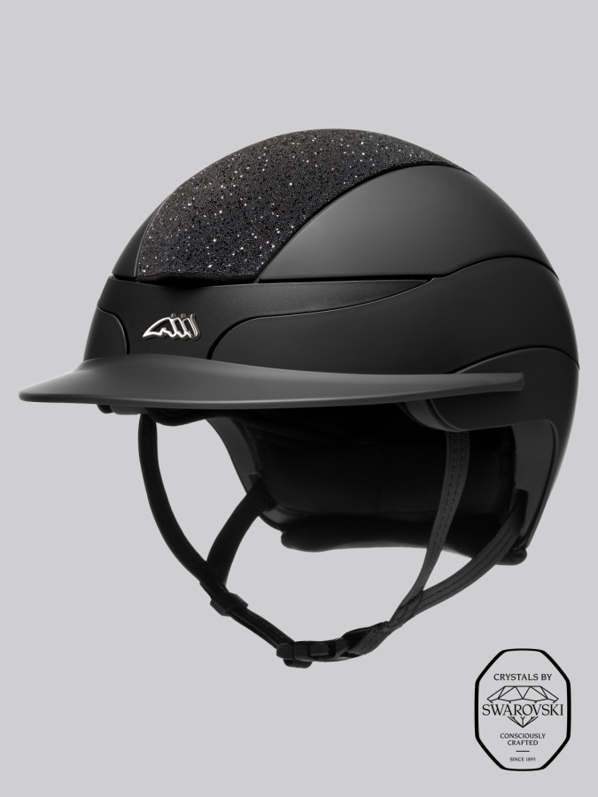 XANTO - casco standard visor nero opaco con top in Swarovski e logo