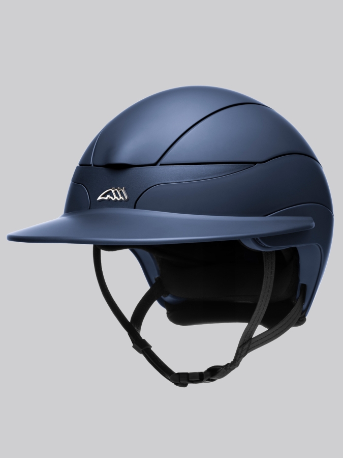 XANTO - casco sun visor blu opaco con logo metallico