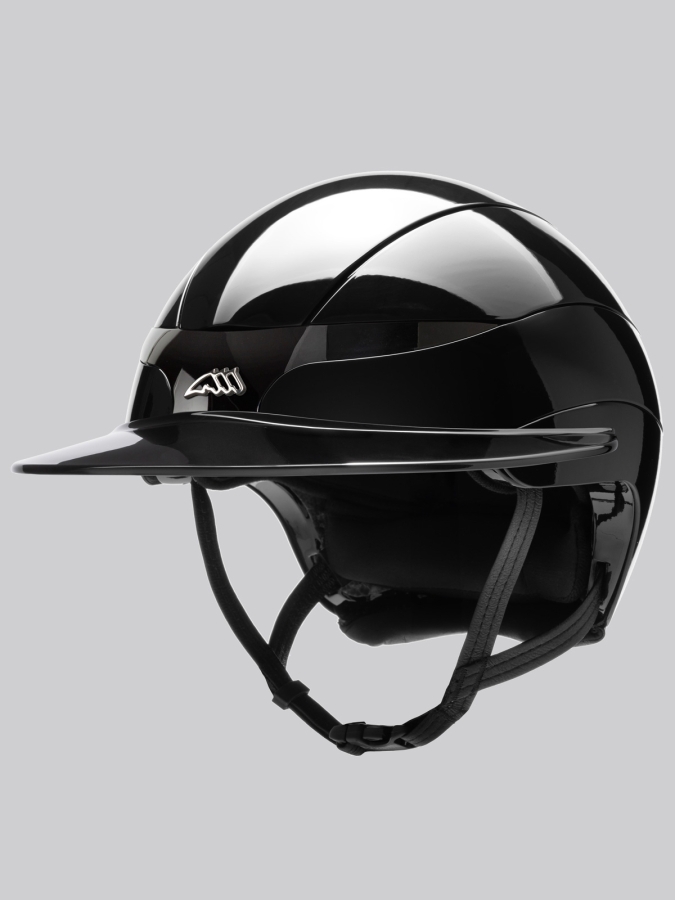 XANTO - casco sun visor nero lucido con logo metallico