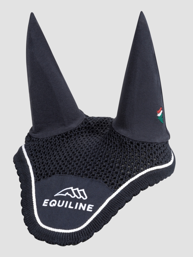OUTLINE - horse earnet with embroidery  outline blue