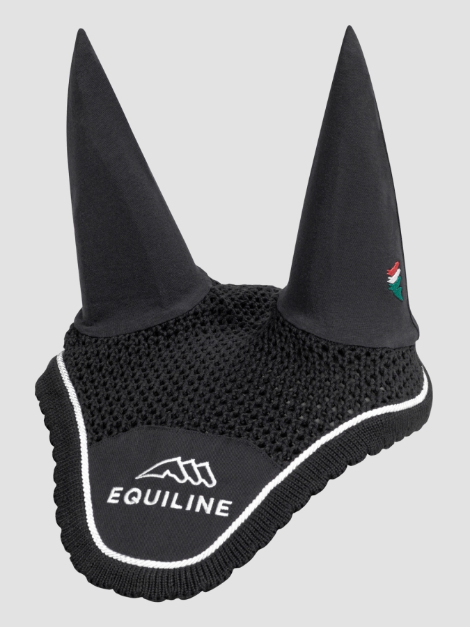 OUTLINE - horse earnet with embroidery  black