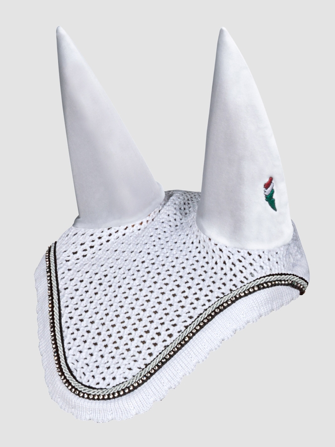 RIO - earnet with rhinestones white