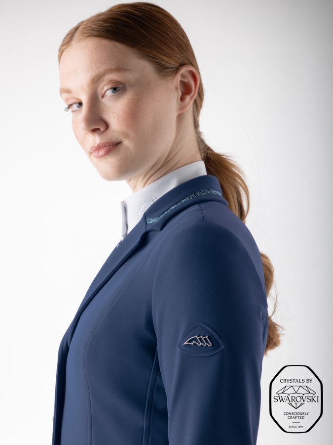 EQCRYSALINE - Giacca da concorso avio donna con cristalli Swarovski&reg;
