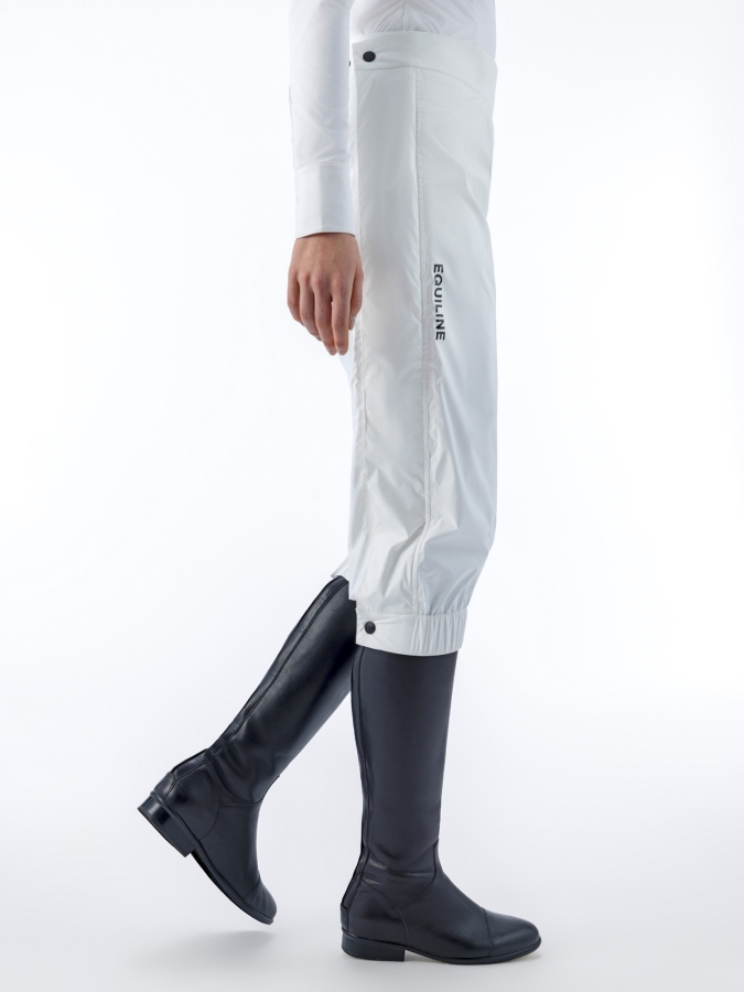 Unisex white waterproof pants | Unisex riding apparel | Equiline