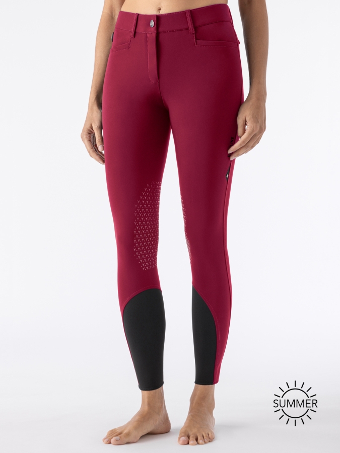 SUMMER ATIRK &ndash; Pantalone da donna estivo ciliegia con grip ginocchio