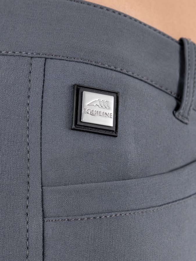 Grey women's full grip breeches with zipped pocket | Women's horse
