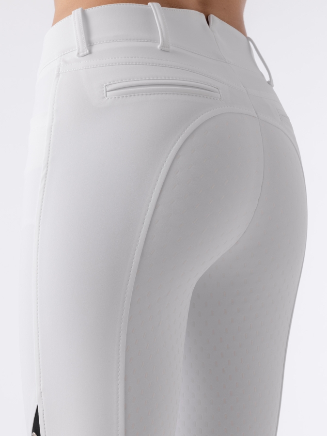 ADELLEK &ndash; Pantaloni da donna bianchi a vita alta B-MOVE full grip