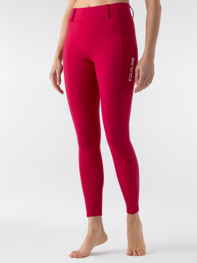 Leggings equitazione ciliegia da donna grip al ginocchio
