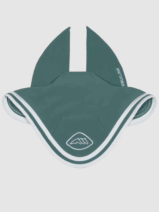 Cuffietta tech forest green con logo a contrasto