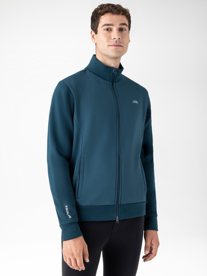 Felpa con zip legion blue da uomo