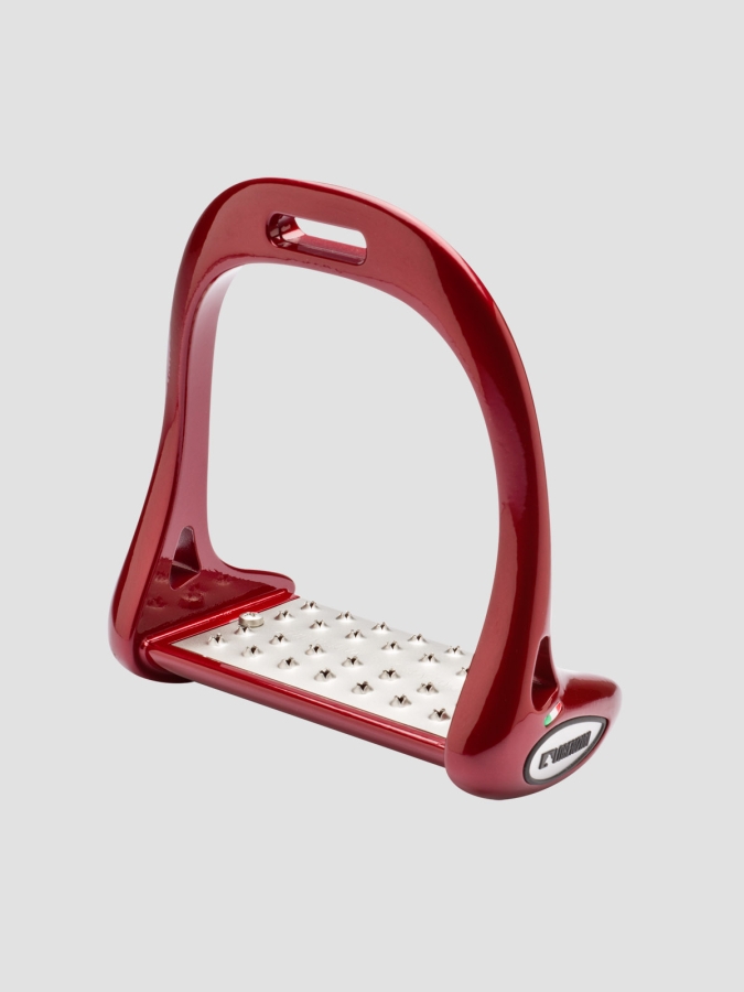 STIRRUPS SET TITANIUM PLATE 6,5 CM JUMPING RED