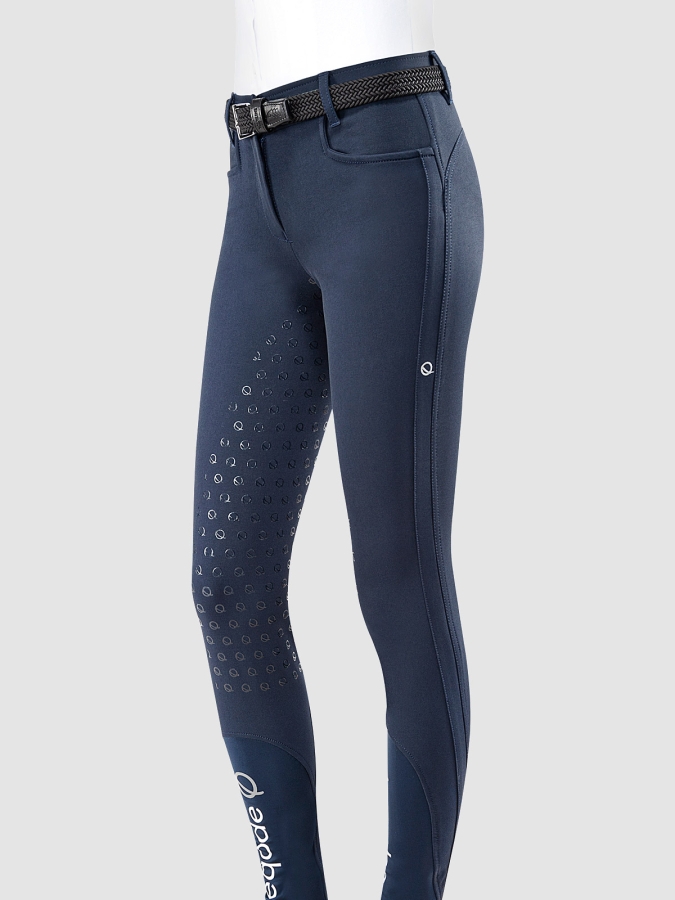 Pantalone donna blu con full grip