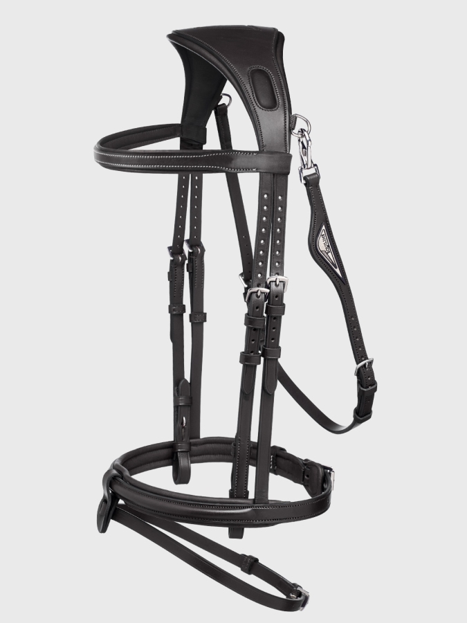 Black ready to ride jumping bridle