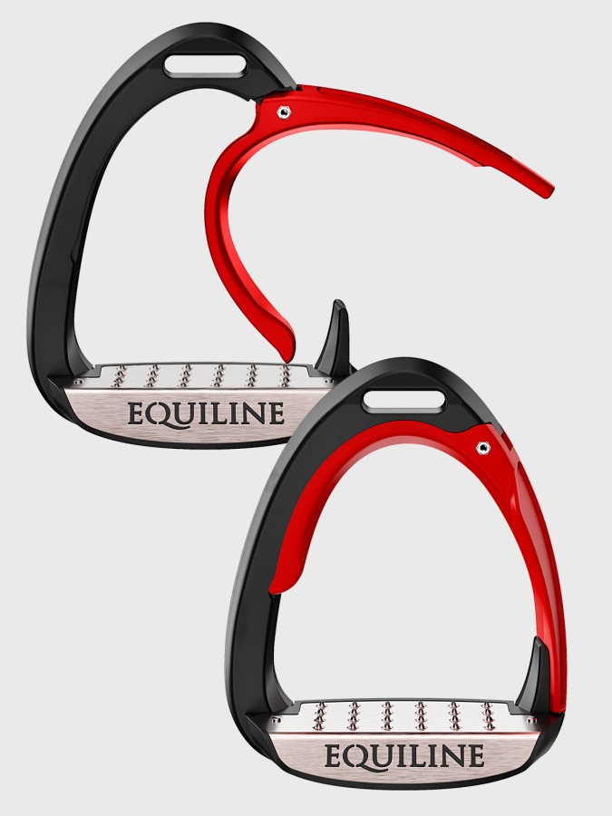 Red x-cel jumping stirrup with safety system