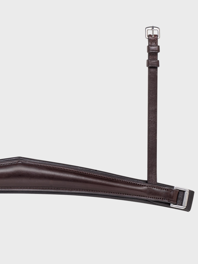 Brown soft shaped crank noseband with triangular design without flash strap